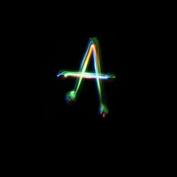 Light Painted Letter A Stock Illustration