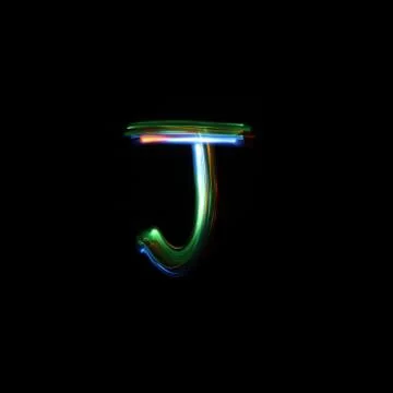 Light Painted Letter J Stock Illustration