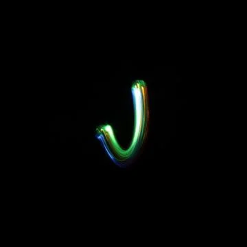 Light Painted Letter J2 Stock Illustration
