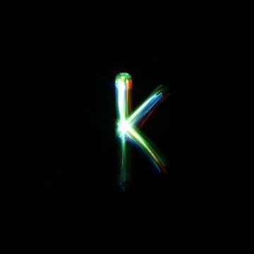 Light Painted Letter K Stock Illustration