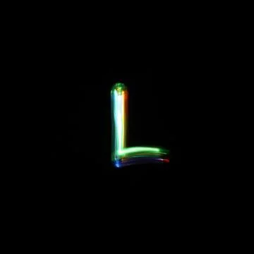 Light Painted Letter L Stock Illustration