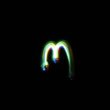 Light Painted Letter M 2 Stock Illustration