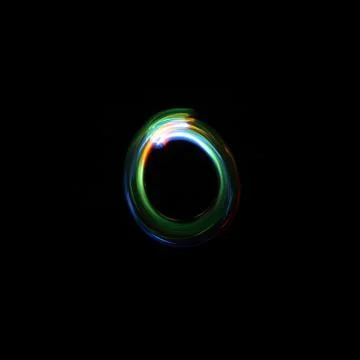 Light Painted Letter O Stock Illustration