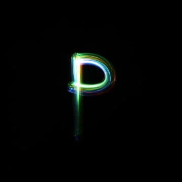 Light Painted Letter P Stock Illustration