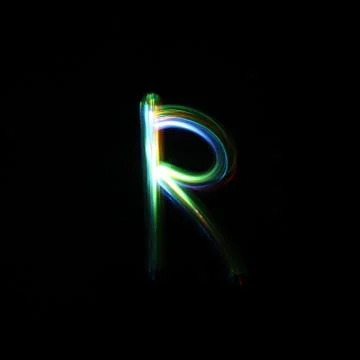 Light Painted Letter R Stock Illustration