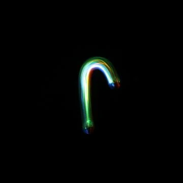 Light Painted Letter R lowercase Stock Illustration