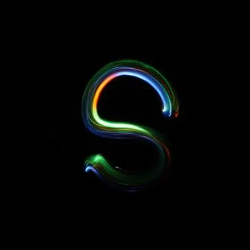 Light Painted Letter S Stock Illustration