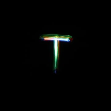 Light Painted Letter T Stock Illustration