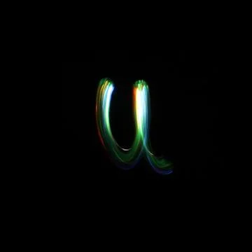 Light Painted Letter U Stock Illustration