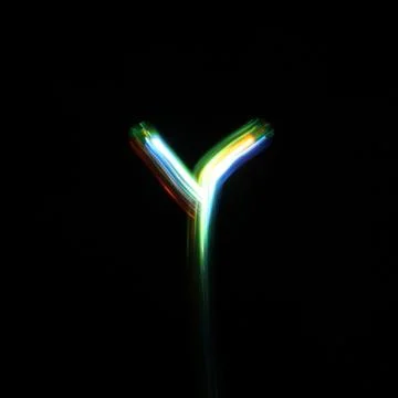 Light Painted Letter Y Stock Illustration