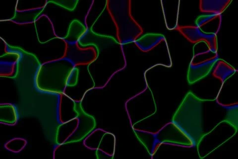 Light painting effect, laser light rays going through dark, abstract backgrou Stock Illustration