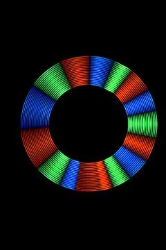 Light Painting Multicolor Light Ring Stock Photos