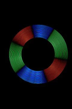 Light Painting Multicolor Light Ring Stock Photos