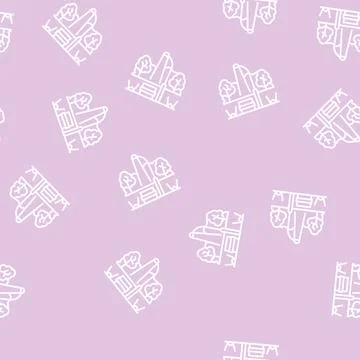 Light park line seamless pattern Stock Illustration