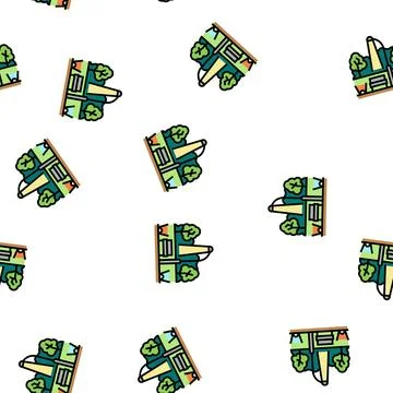 Light park vector seamless pattern Stock Illustration