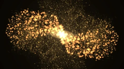 Light particle transition gold dust Stock-Footage 99084202