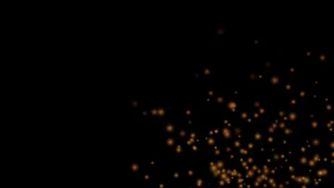Light particles floating upwards on a black background Stock Footage 323110075