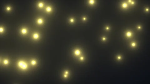 Light particles move and twinkle in a dark background scene Stock Footage 338131372
