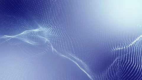 Light particles moving slowly on a blue background. 3d render abstract animation Stock Footage 99606844