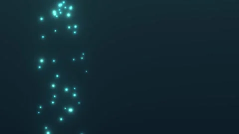 Light particles moving through dark water to create Stock Footage 338294847