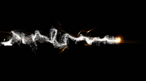 Light Particles wave animation illustration Video stock 46196463