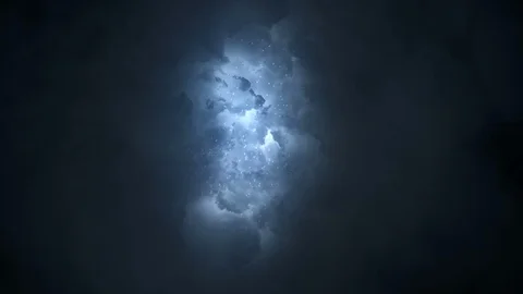 Light Passing Above Dark Clouds at Night Vidéo 101304110