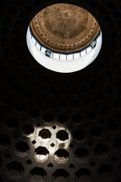 Light passing through the dome of the Pantheon and illuminating part of the i Stock Photos
