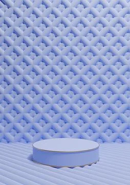 Light, pastel blue 3D rendering luxury product display vertical product photo Stock Illustration