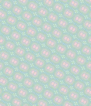 Light pastel rainbow repeatable decorative tile pattern in baby blue, mint green Stock Illustration