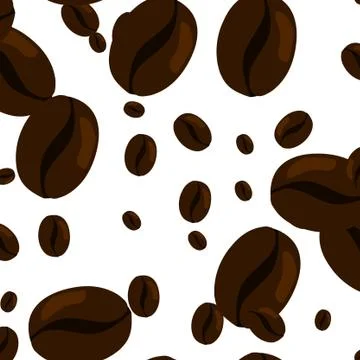 Light pattern with black coffee beans Stock Illustration