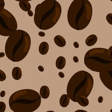 Light pattern with black coffee beans Stock Illustration