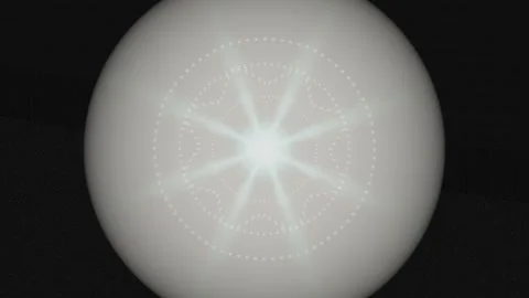 Light pattern with circles and shapes on a dark background Video stock 337387359