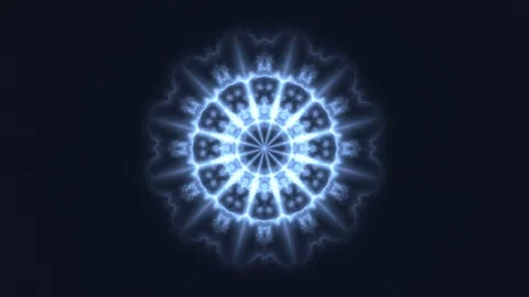 Light pattern with circular design on dark background Stock Footage 338036728
