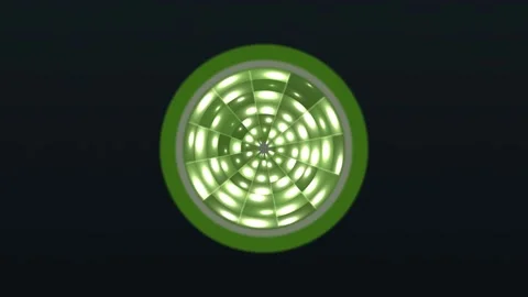 Light pattern in circular shape with glowing green elements Video stock 339076287