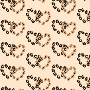 Light pattern with coffee beans Stock Illustration