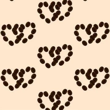 Light pattern with coffee beans Stock Illustration