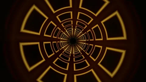 Light pattern creates tunnel effect in dark space Stock Footage 331694027