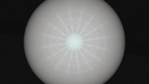 Light pattern fills the screen with circular shapes and lines Stock Footage 337389050