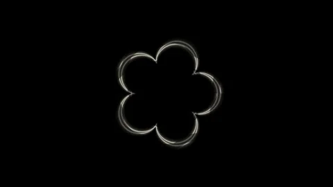 Light pattern forming a flower shape against a dark Stock Footage 339518499