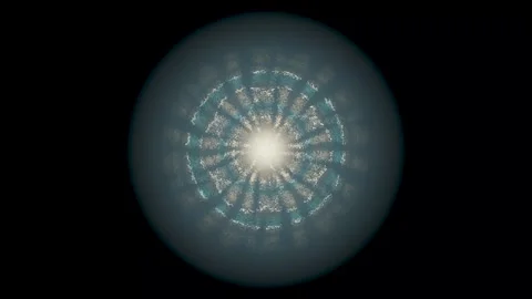Light pattern forms in circular shape with bright center Stock Footage 337410660