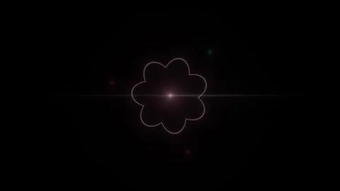 Light pattern forms a flower shape in the dark space Stock Footage 339326710