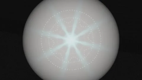 Light pattern with geometric shapes and soft glow in dark background Stock Footage 337385495
