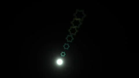 Light pattern moves across dark background with star shapes Stock Footage 338227173