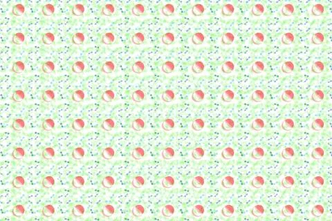 Light pattern with red blobs drops on mottled green Stock Illustration
