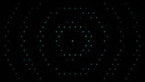 Light pattern with shapes in dark space during nighttime Stock Illustration