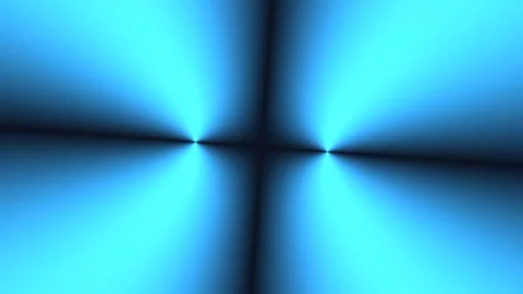 Light patterns in blue creating a crossed effect on a dark Stock Footage 338004626