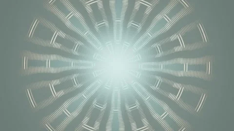 Light patterns create abstract design with circular elements and depth Stock Footage 337377582