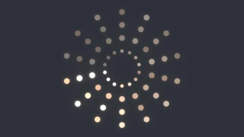 Light patterns create a circular design in dark background Stock Footage 339329440