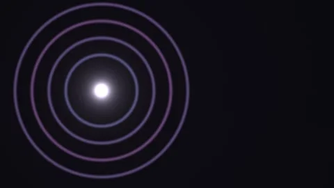 Light patterns create circular waves in dark background Stock Footage 338276616