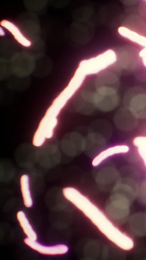 Light patterns create colorful scenes in a dark setting during night time Stock Footage 333567391